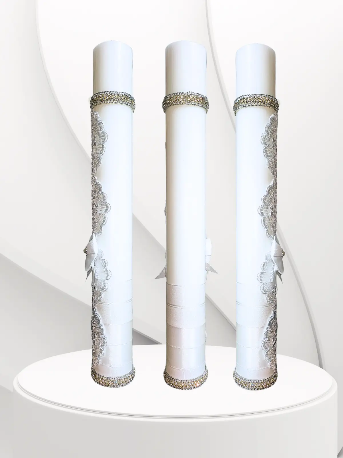 Lumânări Nuntă elegante lucrate manual ALMA [2]