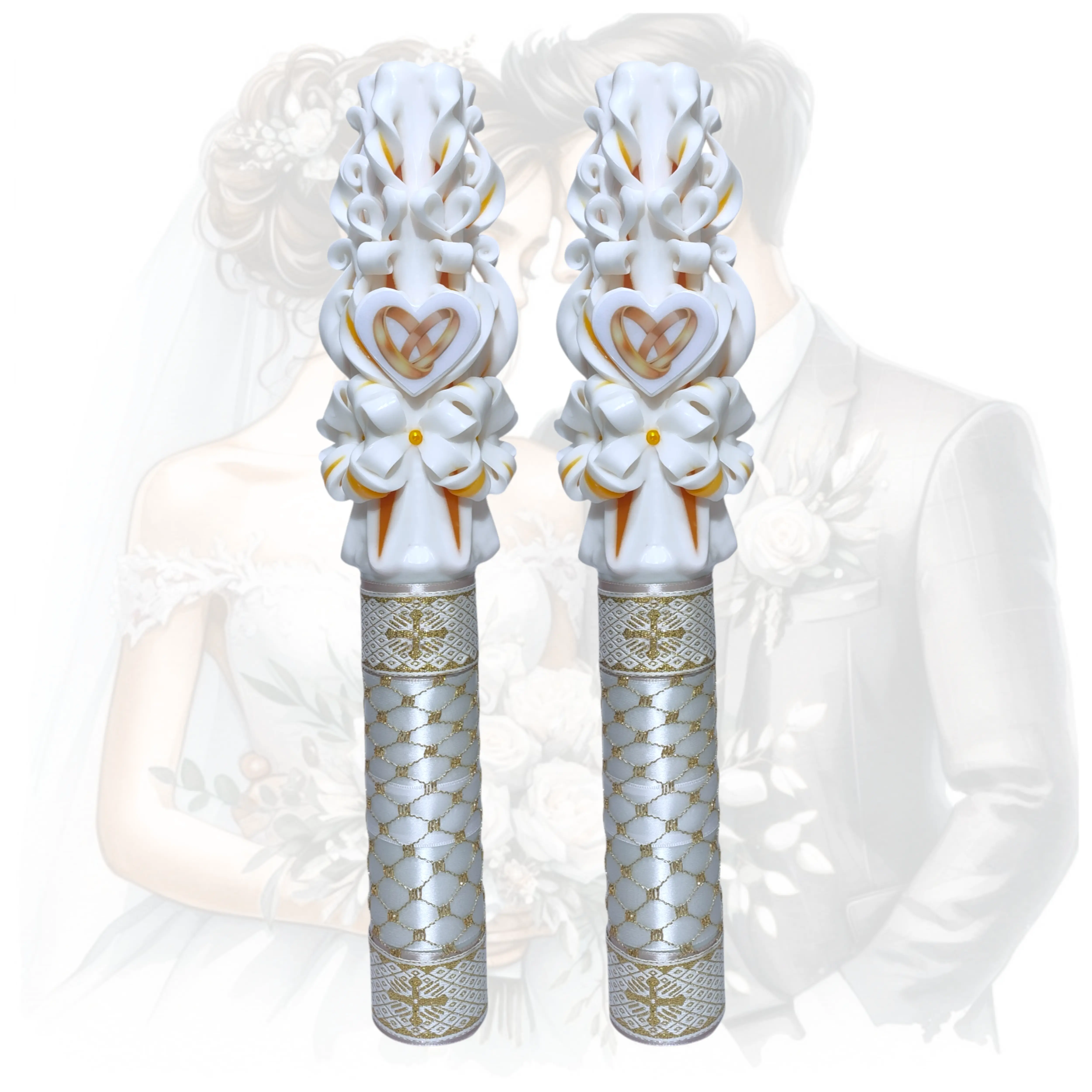 Lumanari nunta personalizate lucrate manual - CARIVON [1]