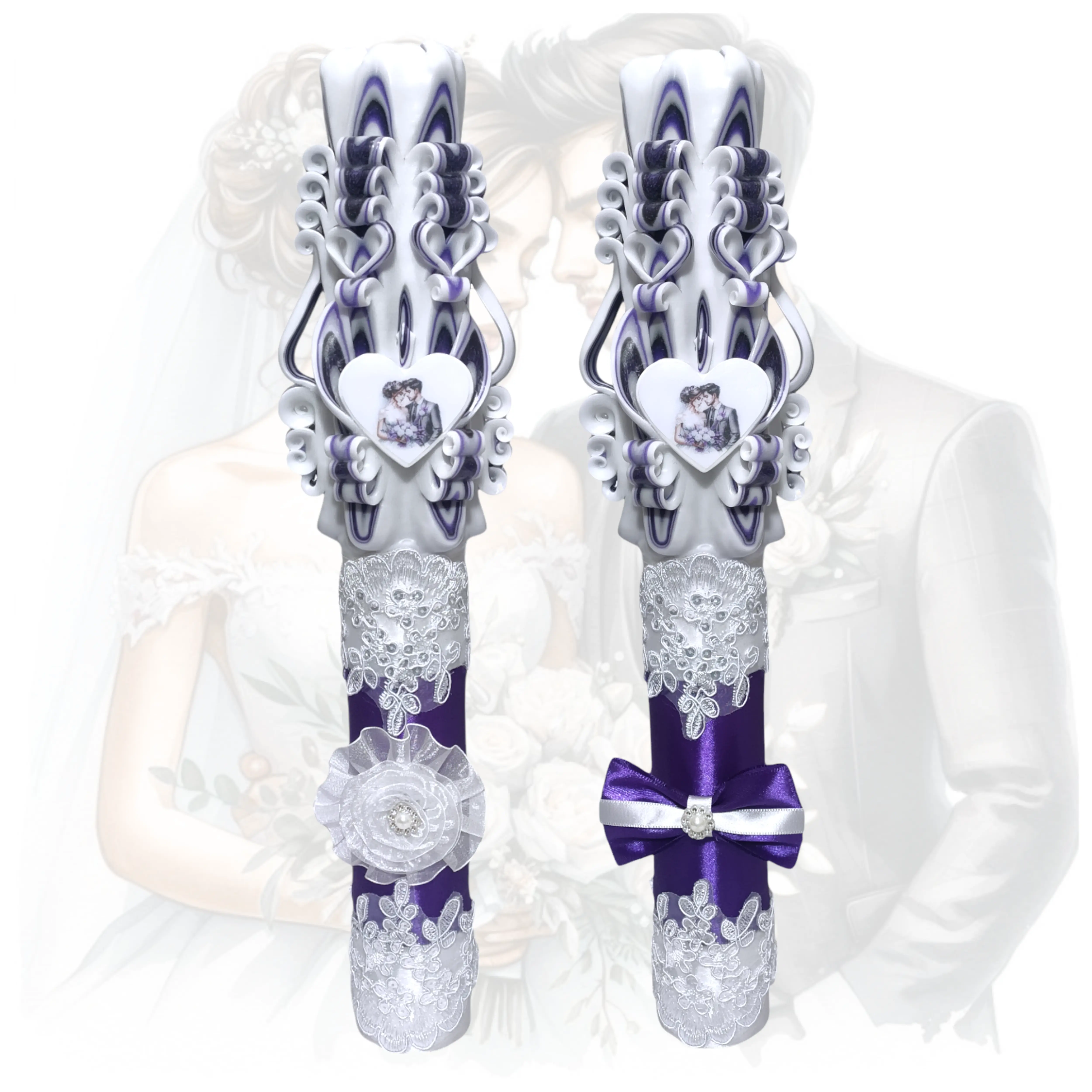 Lumanari nunta personalizate lucrate manual - YVA [1]