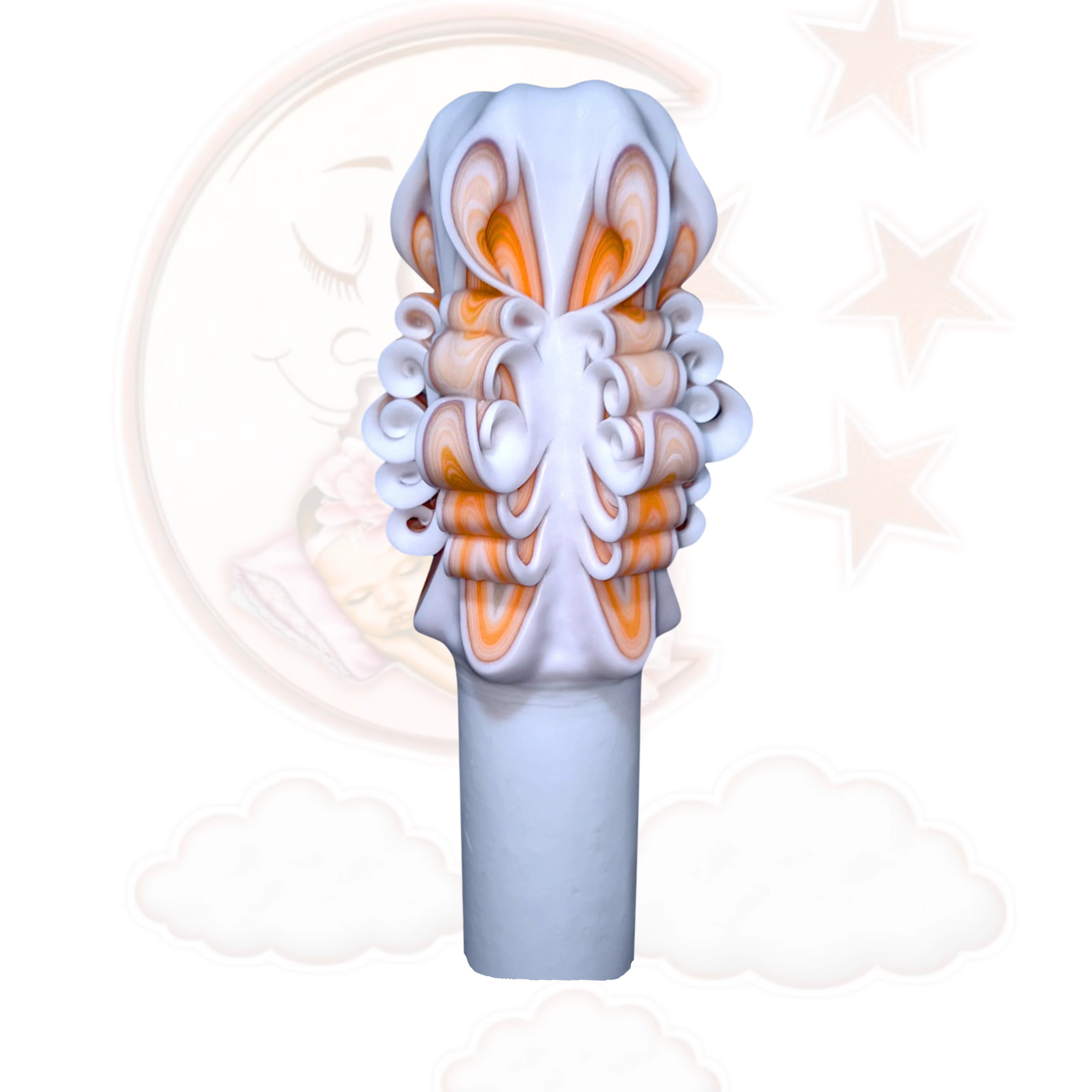 LUMANARI BOTEZ SCULPTATE - Lumanare botez lucrata manual IVOREY