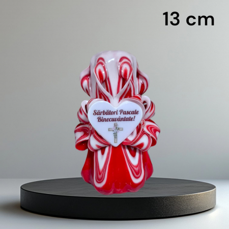 Colectia EASTER ELEGANCE - Lumanare personalizata sculptata manual, AYLA PREMIUM - 13 cm