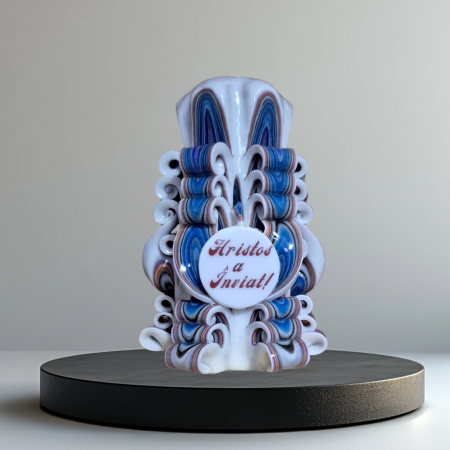 Colectia EASTER ELEGANCE - Lumanare personalizata sculptata manual, FAYA PREMIUM - 15 cm