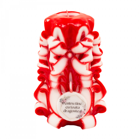 Colectia EMOTIONS - Lumanare personalizata sculptata manual, Felicity PREMIUM - 15 cm