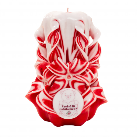 Colectia EMOTIONS - Lumanare personalizata sculptata manual, Myryam PREMIUM - 15 cm