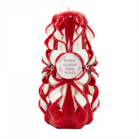 Colectia EMOTIONS - Lumanare personalizata sculptata manual, Scarlett PREMIUM - 18 cm