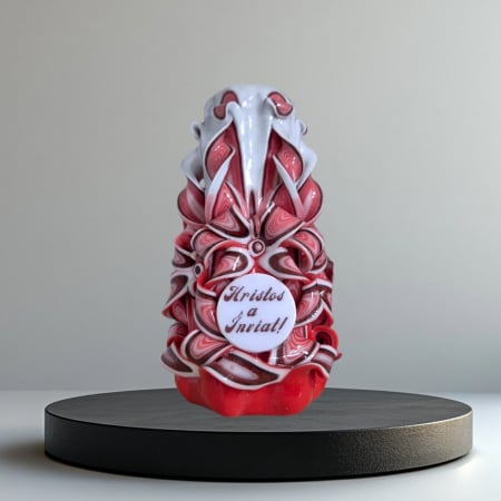 Colectia EASTER ELEGANCE - Lumanare personalizata sculptata manual, SELA PREMIUM - 18 cm