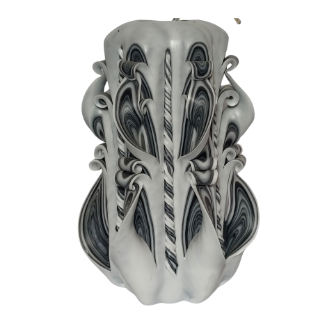 Colectia PRESTIGE - Lumanare sculptata ARCADIA Major, Finisaj Chrome D`ivoire - Colectia PRESTIGE