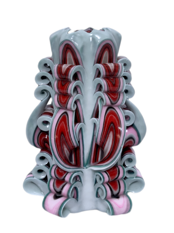 Colectia HERITAGE - Lumanare sculptata EMBLEM Major, Finisaj Portelan Baroc - Colectia HERITAGE - PREMIUM