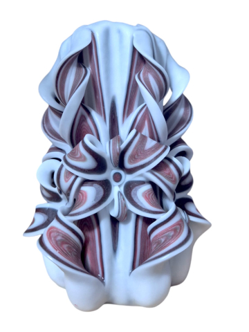 Colectia DECO - Lumanare sculptata FACET Major, Finisaj Garnet Velvet - Colectia DECO - PREMIUM