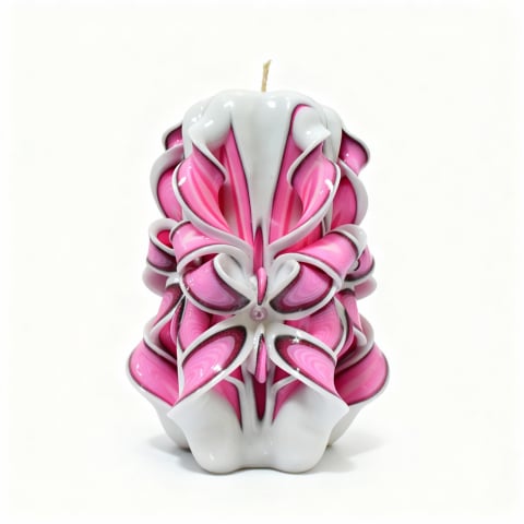 Colectia DECO - Lumanare sculptata FACET Major, Finisaj Quartz Rouge - Colectia DECO - PREMIUM