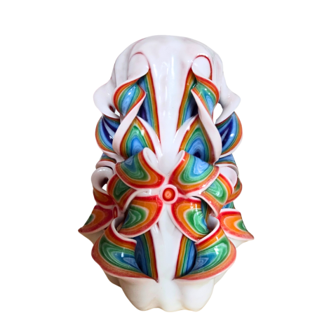 LUMANARI DECORATIVE SCULPTATE - Lumanare sculptata FACET Major, Finisaj Spectra Opus - Colectia DECO - PREMIUM