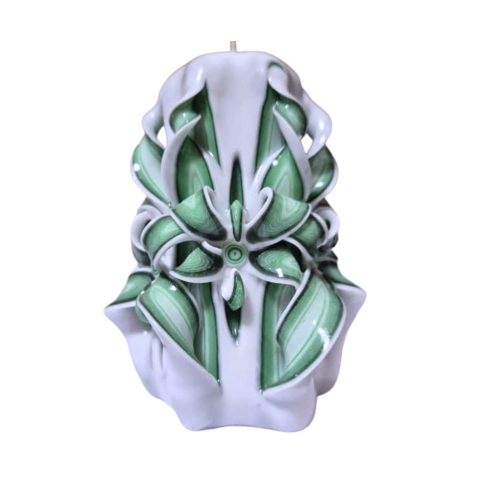 Colectia DECO - Lumanare sculptata FACET Minor, Finisaj Vetiver Rare - Colectia DECO - PREMIUM