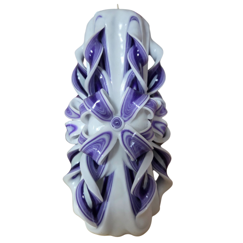 Colectia HERITAGE - Lumanare sculptata GALA Magnum, Finisaj Ametist Glow - Colectia HERITAGE - PREMIUM