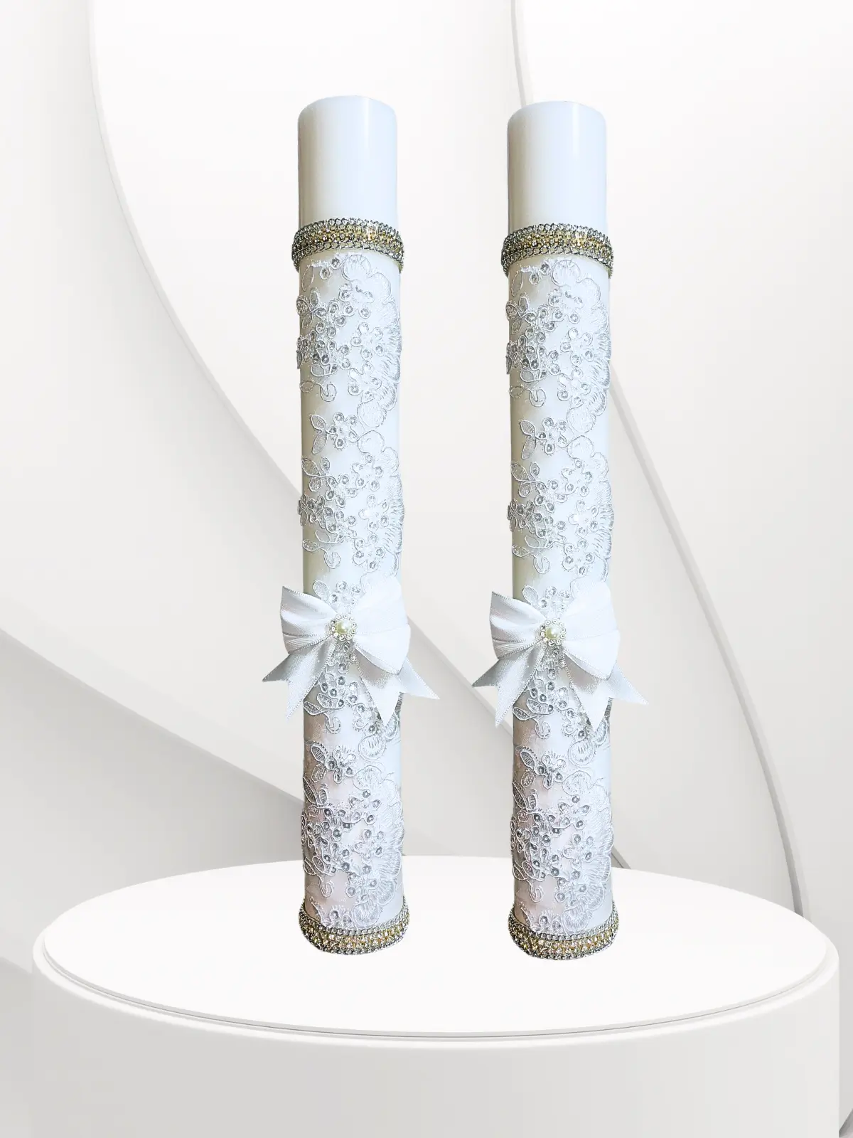 LUMANARI NUNTA - Lumânări Nuntă elegante lucrate manual ALMA