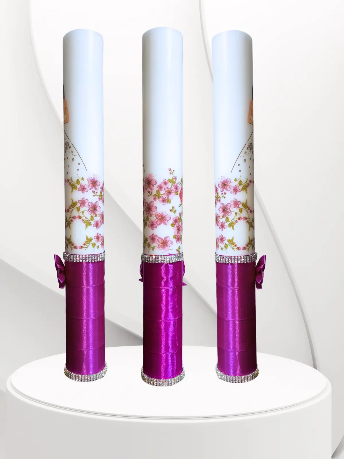 Lumânări Nuntă elegante lucrate manual NYMARA [1]