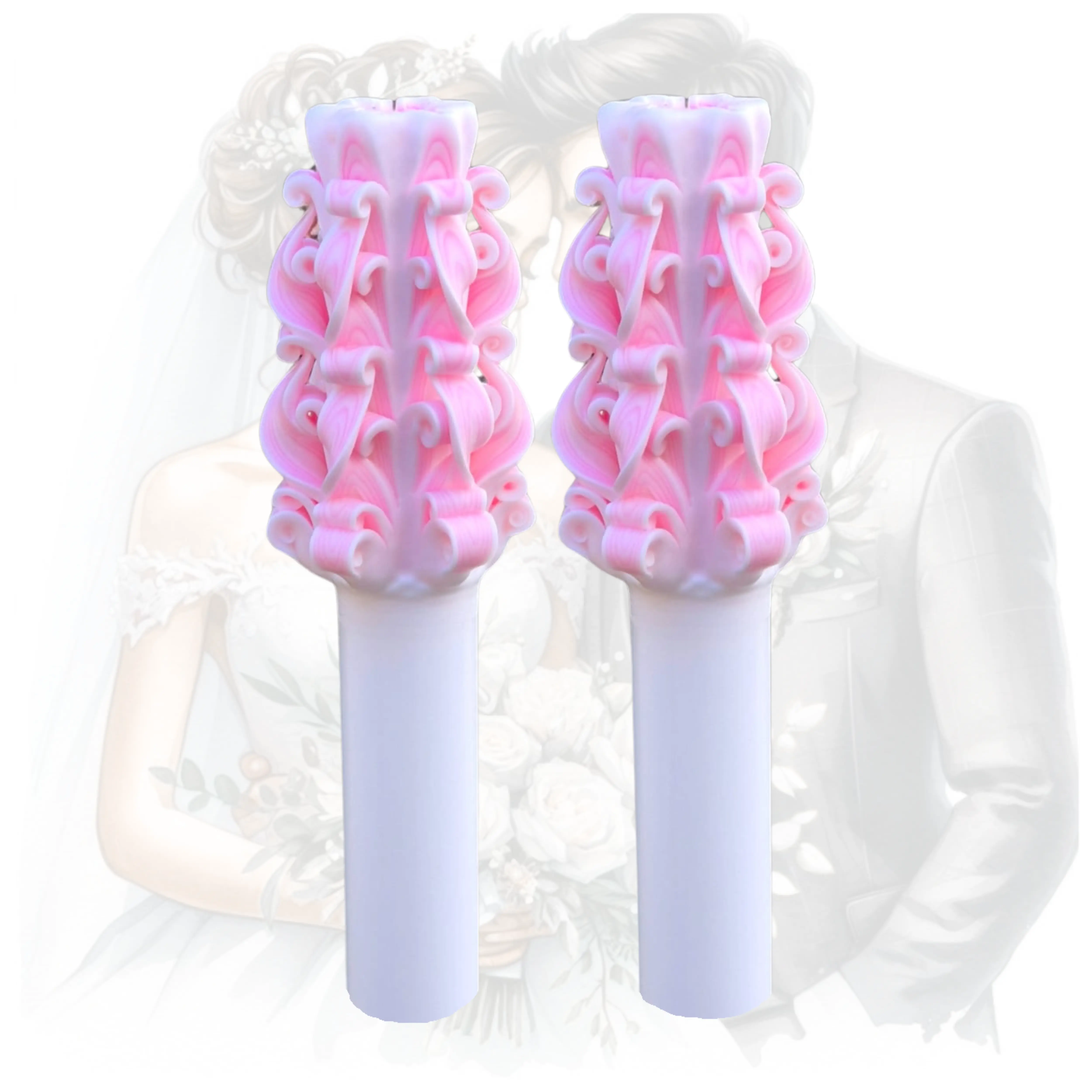 LUMANARI NUNTA SCULPTATE - Lumanari nunta lucrate manual - NAYA