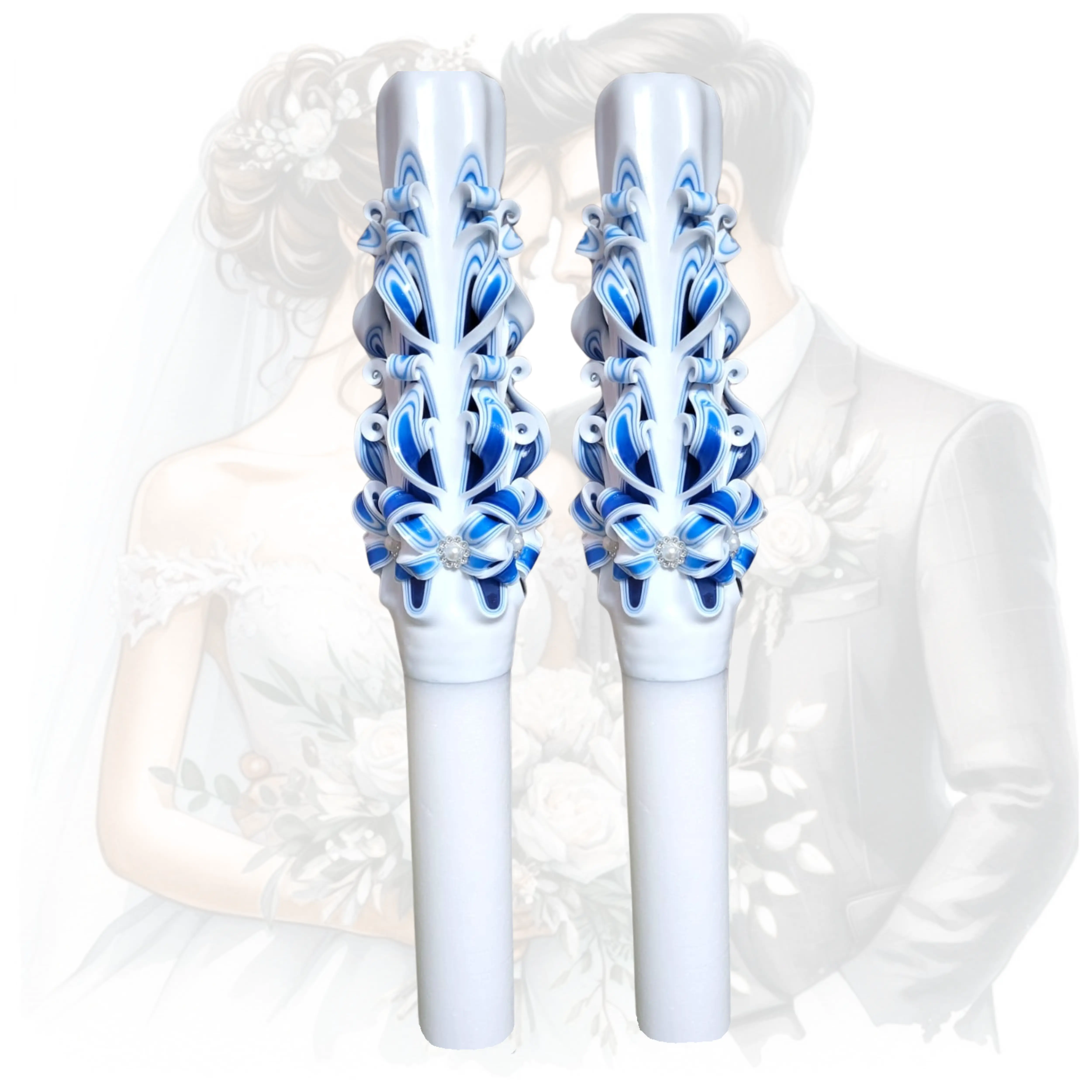 LUMANARI NUNTA SCULPTATE - Lumanari nunta lucrate manual - ZALINA