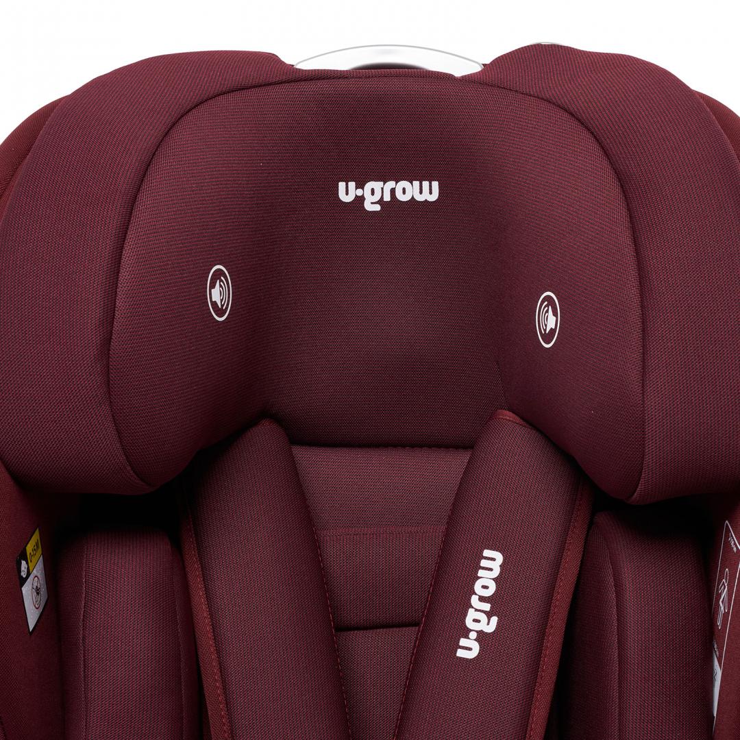 Scaun auto U-Grow,isofix,76-150 cm,rosu [9]