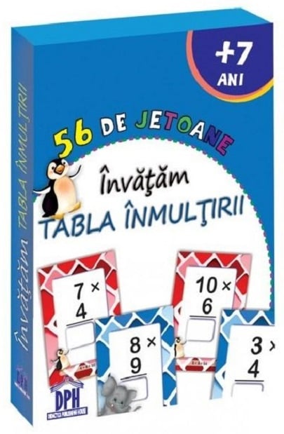 56 De Jetoane. Invatam Tabla Inmultirii﻿,  - Editura DPH [1]