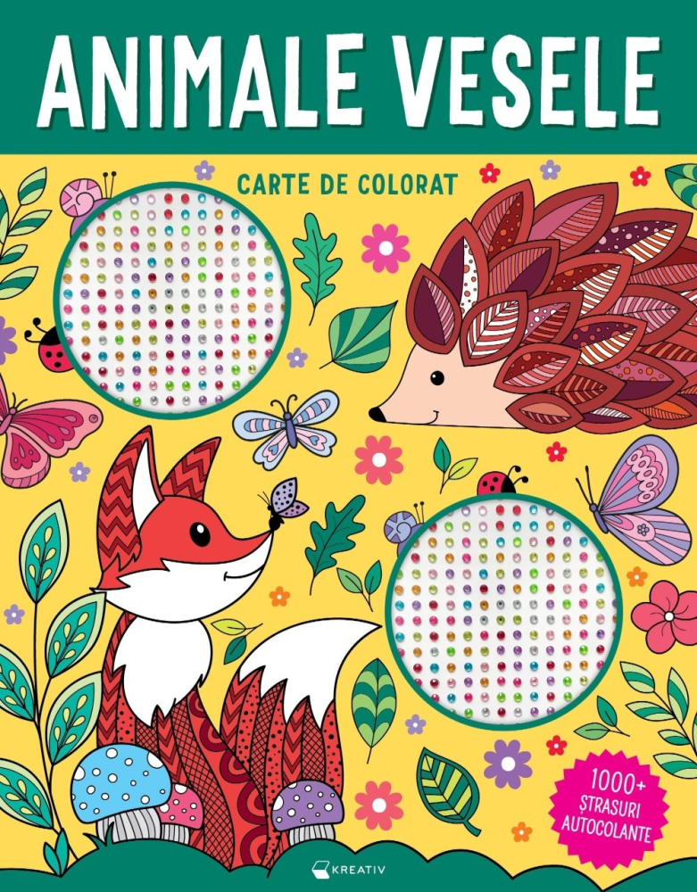 Animale Vesele - 1000+Strasuri Autocolante,  - Editura Kreativ [1]
