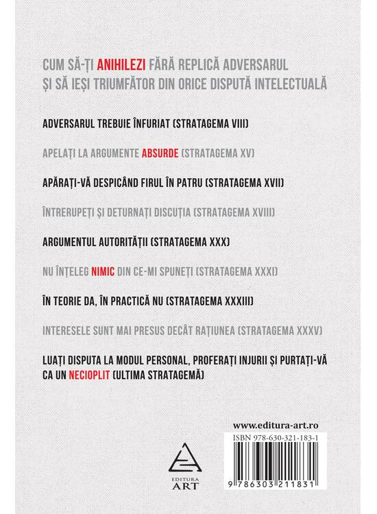 Arta De A Avea Intotdeauna Dreptate, Arthur Schopenhauer - Editura Art [2]