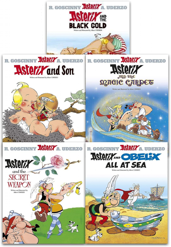 Asterix Series 6 Collection 5
Books Set Book 26-30 Black
Gold Asterix And Son Magic
Carpet Secret ..,René Goscinny - Editura ORION [1]