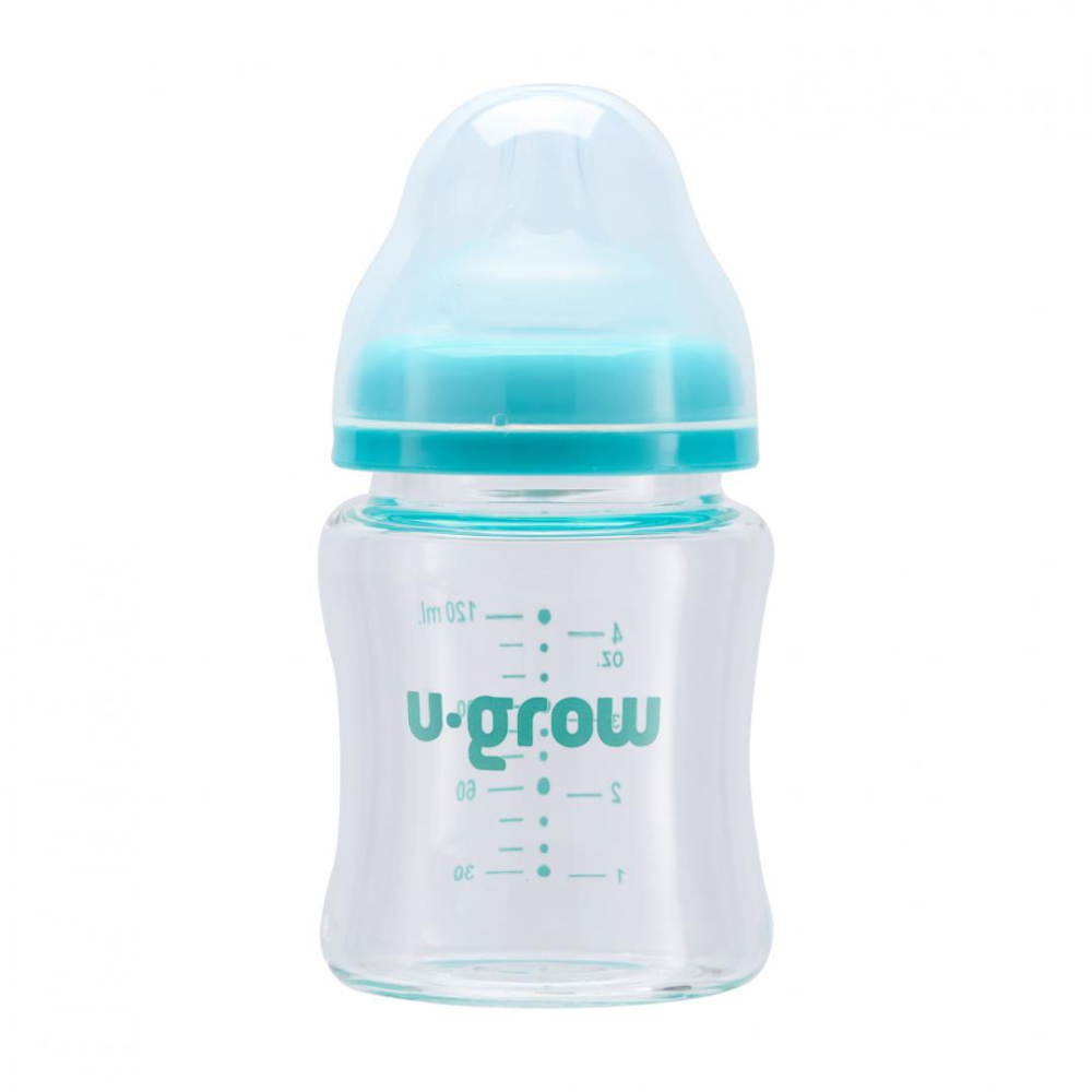 Biberon de sticla 120 ml+2 tetine,U-Grow [2]