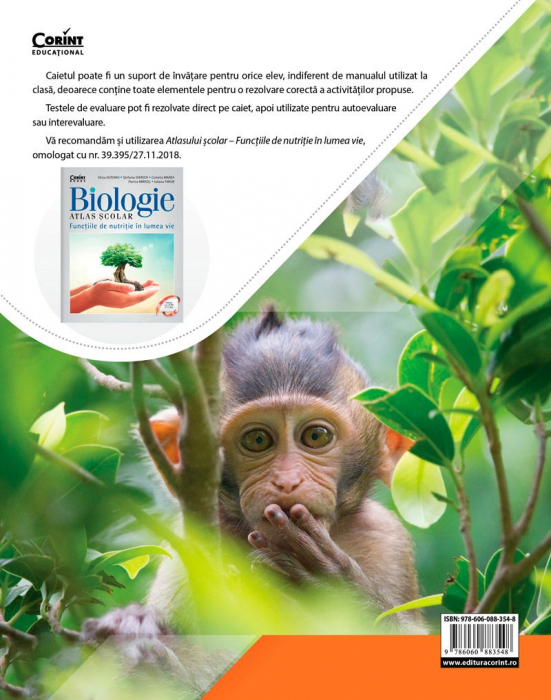 Biologie. Caietul Elevului Pentru Clasa A Vi-A, Silvia Olteanu (Coordonator), Iuliana Tanur, Camelia Manea, Corina Kodjabashija, Camelia Afrim - Editura Corint [2]