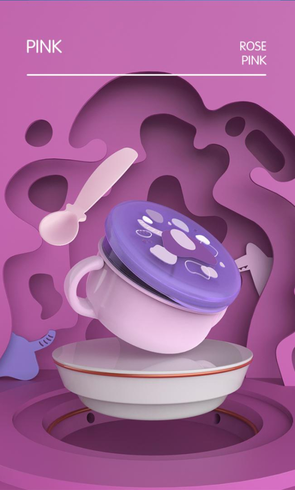 Bol 2 in 1 pentru snackuri, mov [2]