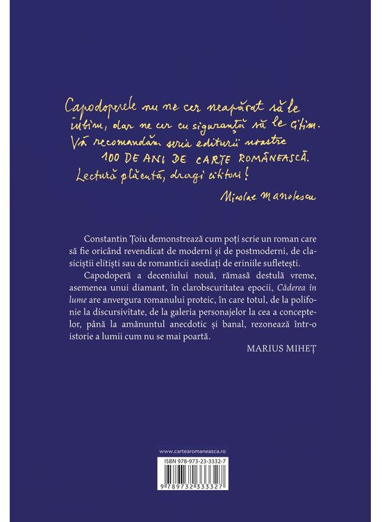 Caderea In Lume, Constantin Ţoiu - Editura Art [2]