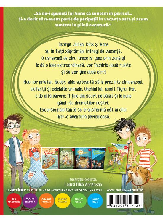 Cei Cinci Faimosi  5.  Cei Cinci La Drum Cu Rulotele, Enid Mary Blyton - Editura Art [2]