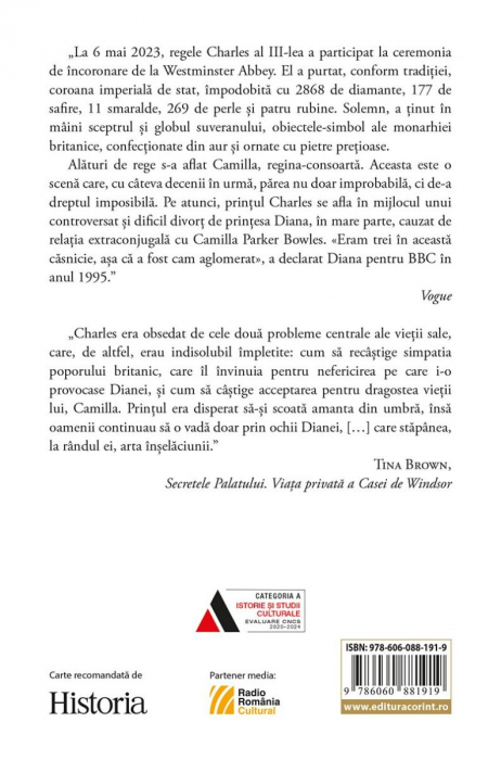 Charles, Camilla Și Diana. Dragoste Și Tragedie În Casa De Windsor, Jean Des Cars - Editura Corint [2]