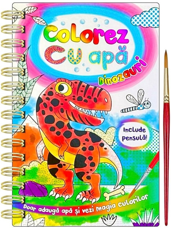 Colorez Cu Apa: Dinozauri + Pensula, - Editura Flamingo [1]