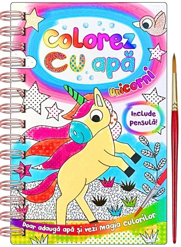 Colorez Cu Apa: Unicorni + Pensula, - Editura Flamingo [1]