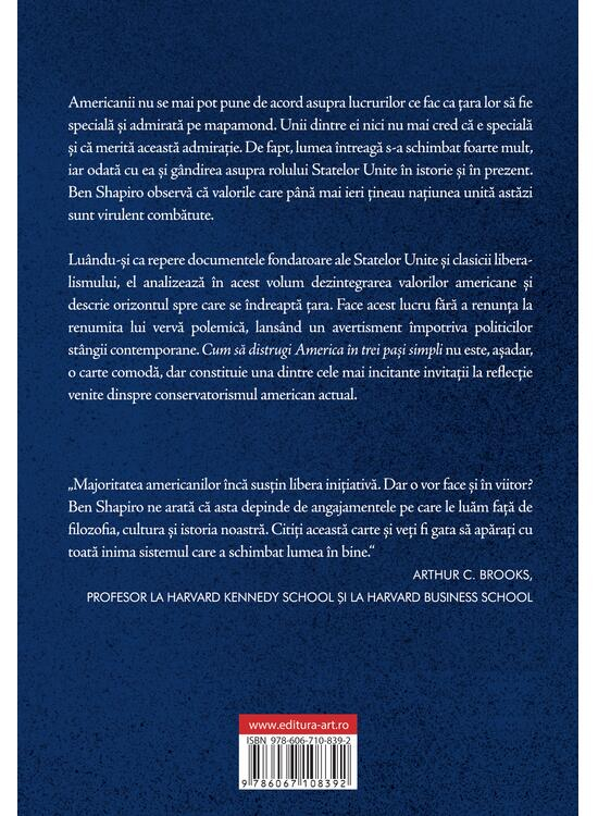 Cum Sa Distrugi America In Trei Pasi Simpli, Ben Shapiro - Editura Art [2]