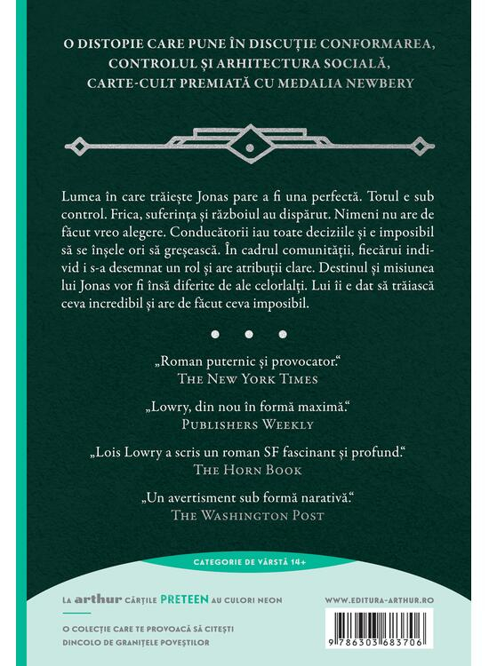 Darul Lui Jonas, Lois Lowry - Editura Art [2]
