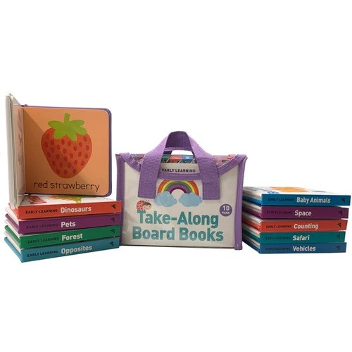 Early Learning Take Along Board Books Set Of 10 In Case Childrens Library, - Editura Lake Press [3]
