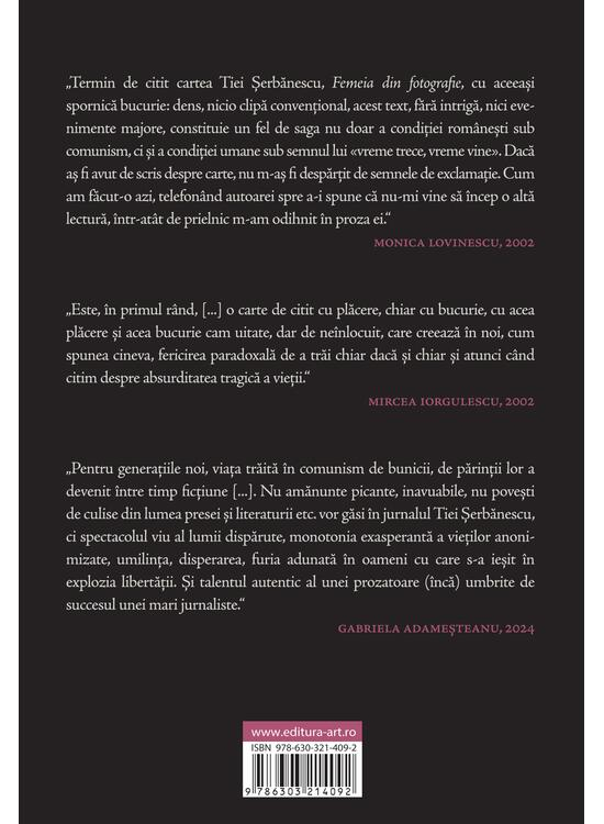 Femeia Din Fotografie. Jurnal 1987 - 1989, Tia Serbanescu - Editura Art [2]