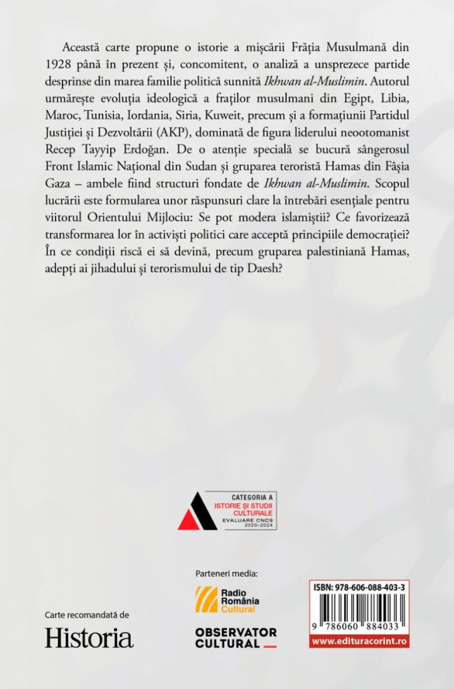 Frăția Musulmană, 1928–2023. Un Secol Între Moderare Și Radicalizare, Ovidiu Raețchi - Editura Corint [2]