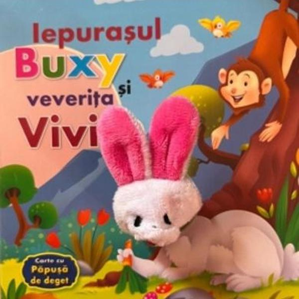 Iepurasul Buxy Si Veverita Vivi. Carte Cu Papusa Deget,  - Editura Flamingo [1]