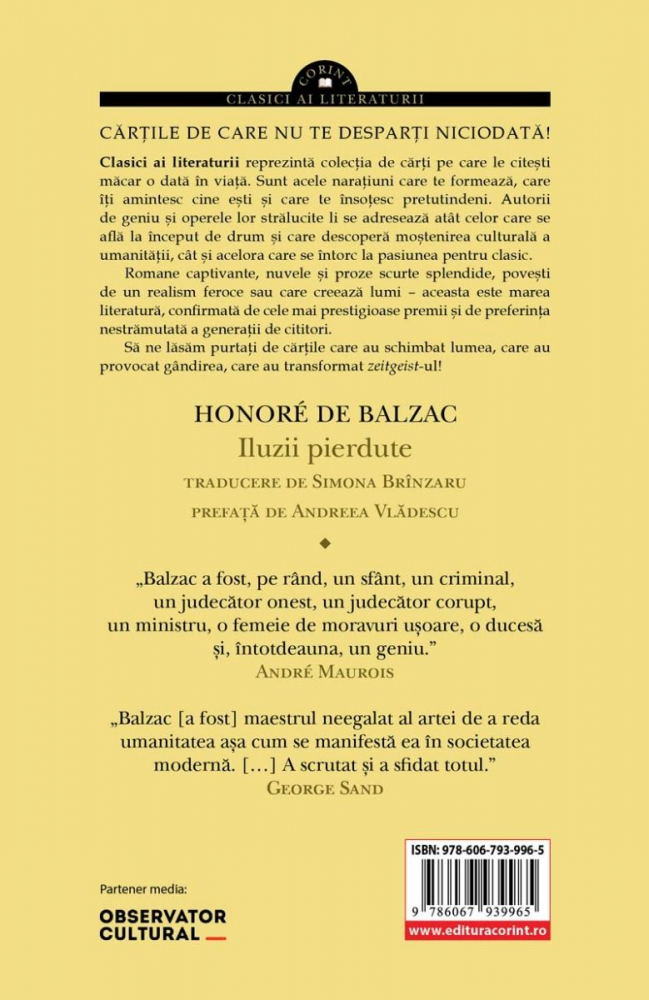 Iluzii Pierdute, Honoré De Balzac - Editura Corint [2]