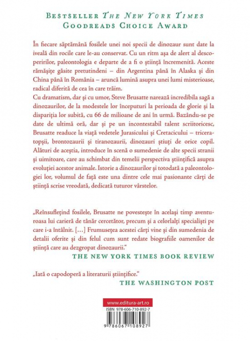 Inceputul Si Sfarsitul Dinozaurilor, Steve Brusatte - Editura Art [2]