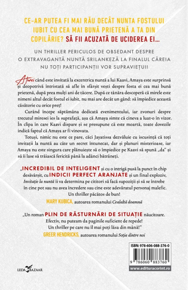 Invitație La Nuntă, Amanda Jayatissa - Editura Corint [2]