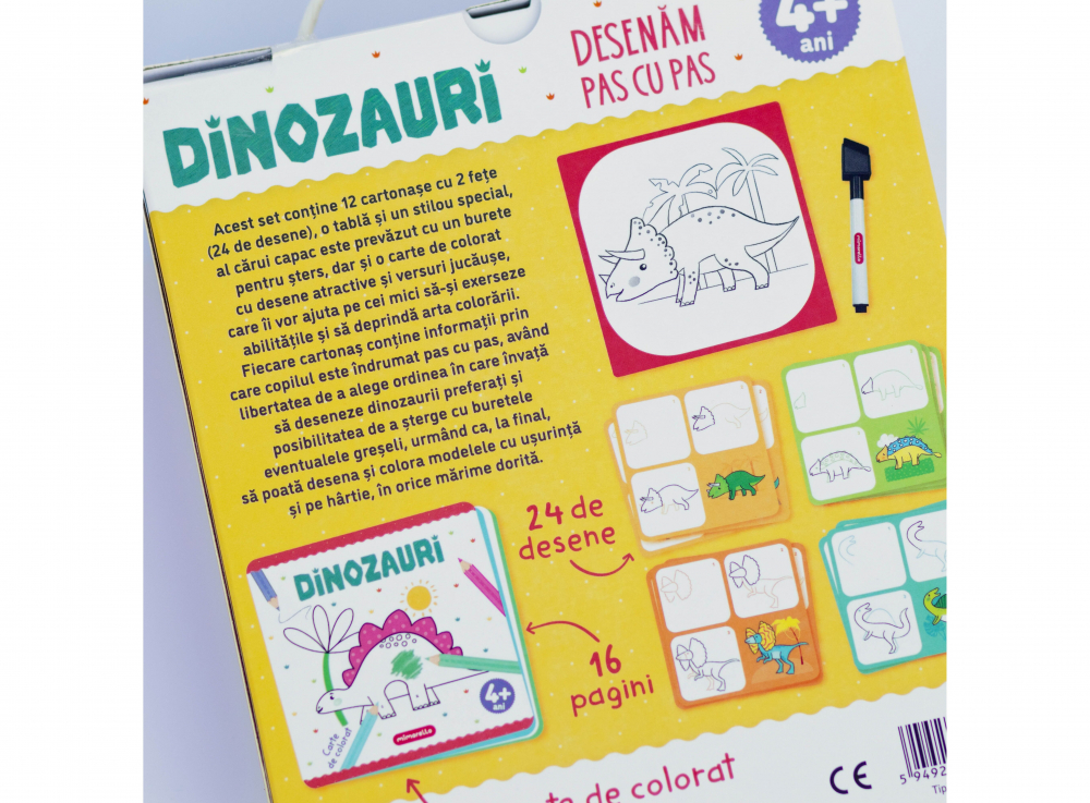 Joc Educativ Mimorello - Dinozauri - Desenăm Pas Cu Pas , - Editura Mimorello [2]