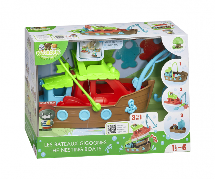 Jucarie 3 in 1 - Barcute pentru baie cu figurina Morsa [8]