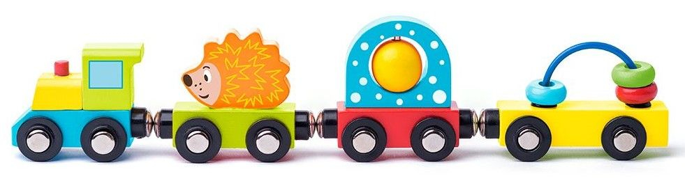 Jucarie Din Lemn - Tren Cu Jucarii Si Un Arici [1]