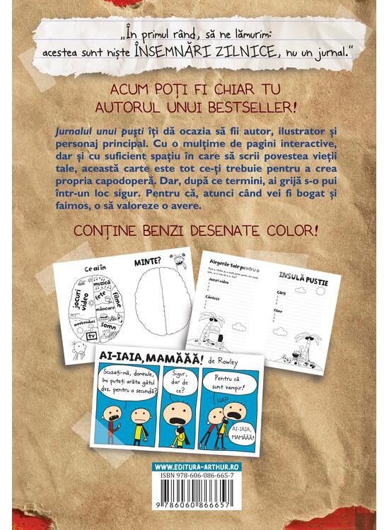 Jurnalul Unui Pusti. Jurnalul Meu, Jeff Kinney - Editura Art [2]