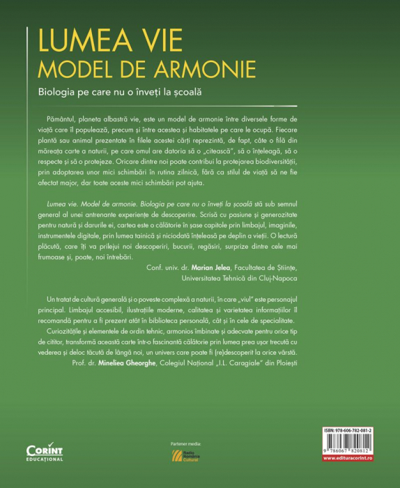 Lumea Vie. Model De Armonie. Biologia Pe Care Nu O Înveți La Școală, Silvia Olteanu, Florina Miricel, Iuliana Tanur, Ștefania Giersch - Editura Corint [2]