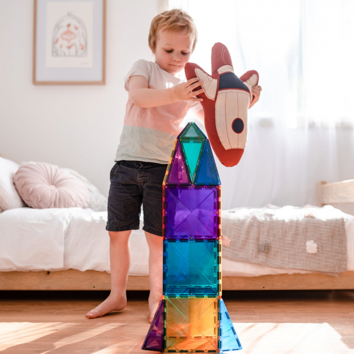 Magnetic Tiles Set constructie magnetic, 100 piese, creativitate [5]