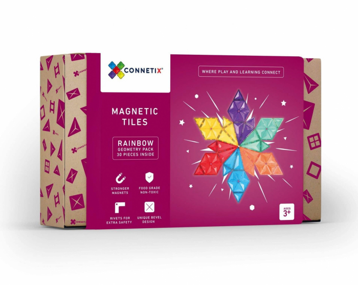 Magnetic Tiles Set constructie magnetic, 30 piese forme geometrice [2]